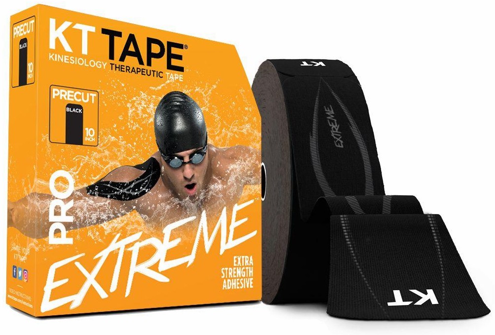 

Кинезио тейп KT TAPE PRO EXTREME SYNTHETIC PRECUT 5смх38м черный