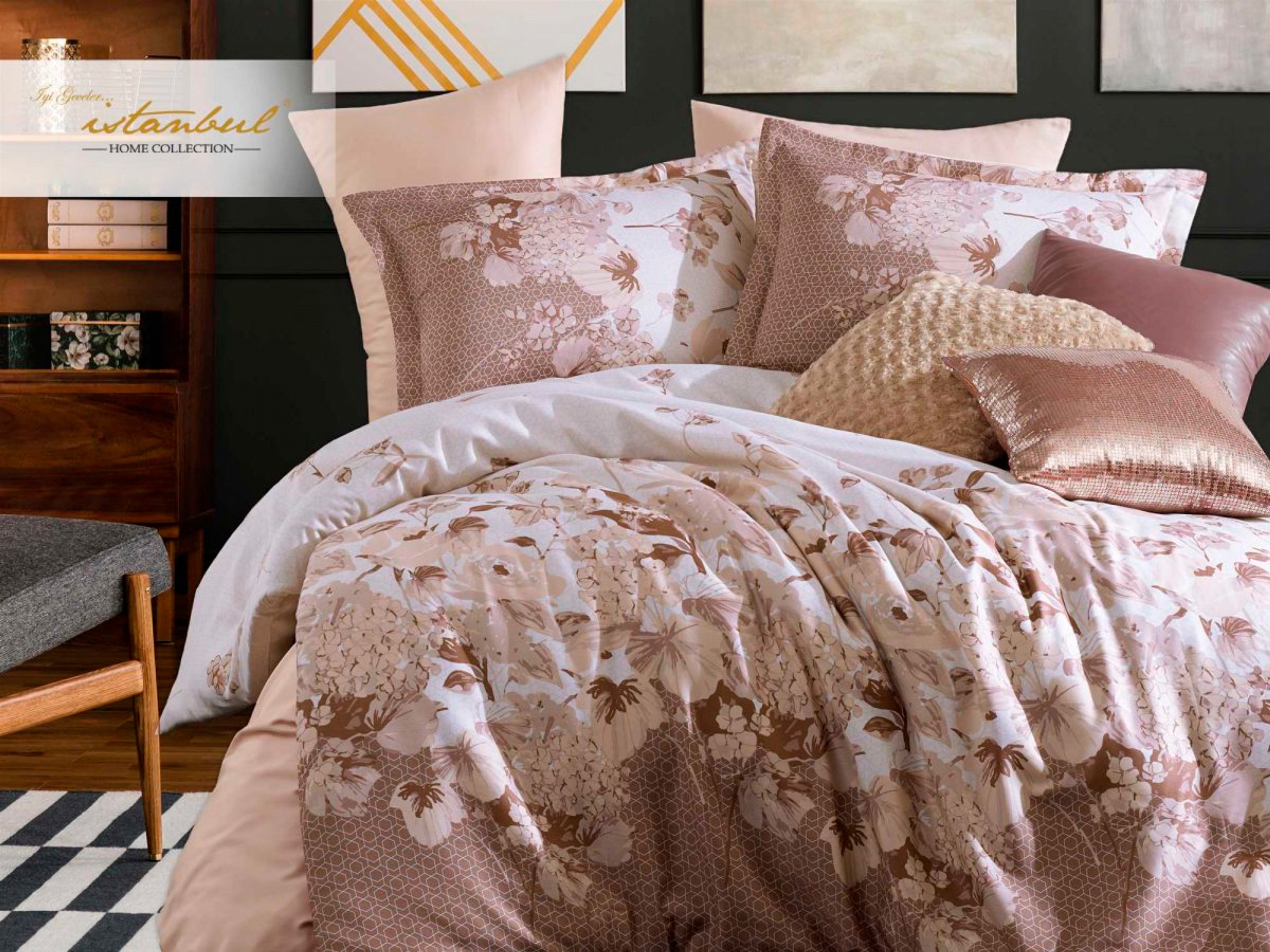 

Комплект постельного белья Iyi Geceler Istanbul Сатин Gardenia 200х220