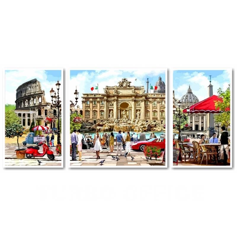

Картина по номерам VPT044 Рим - столица Италии, 50x150 см., Babylon