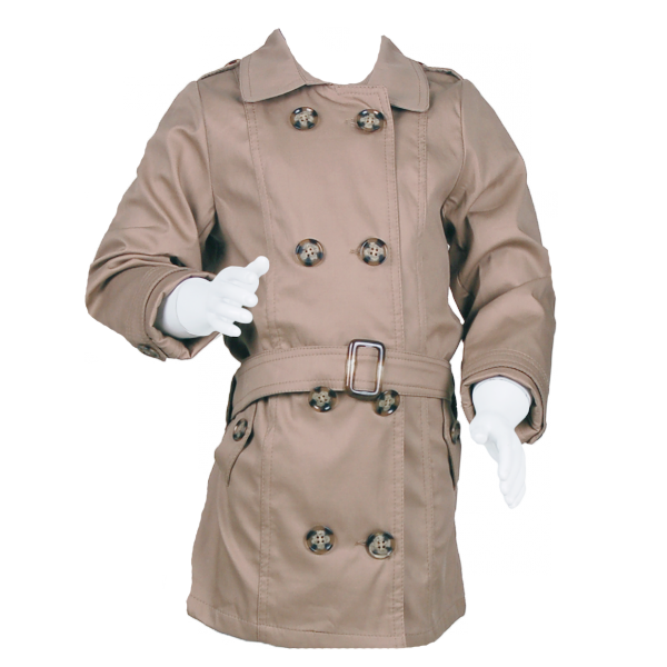 

Фирменный плащ с планками на рукавах 2 года (87 см) Z 10086-beige бежевый цвет