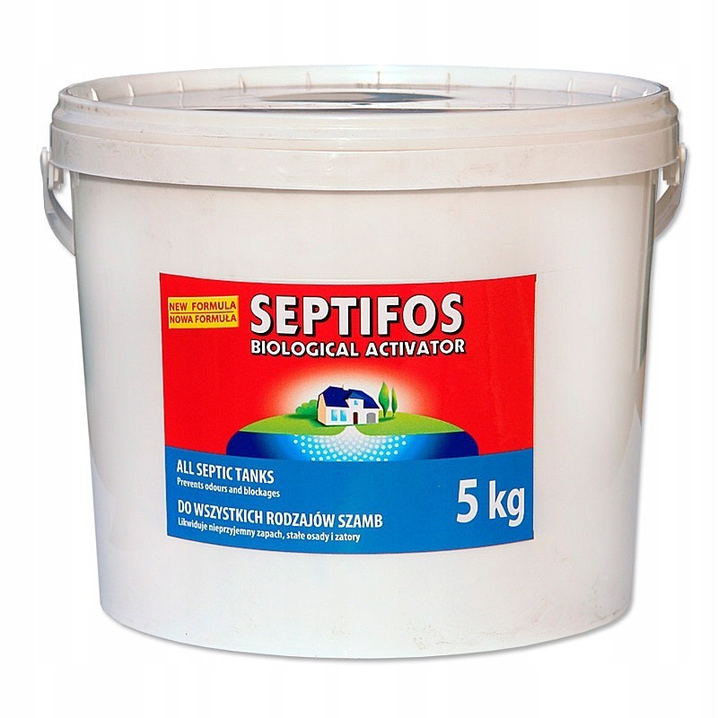 

Биоактиватор Septifos vigor 5 кг для септиков, выгребных ям, уличных туалетов.