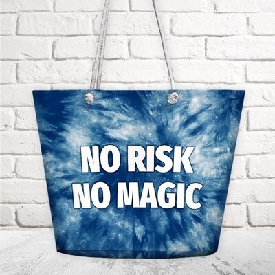 

Сумка пляжная с принтом "No risk no magic" Malibu сумка для пляжа с разноцветным принтом и застежкой молнией