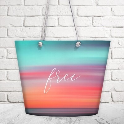 

Сумка пляжная с принтом "Free" Malibu сумка для пляжа с разноцветным принтом и застежкой молнией