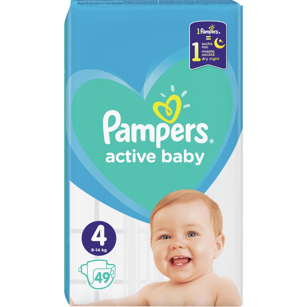 

Подгузник Pampers Active Baby Maxi Размер 4 (9-14 кг), 49 шт. (8001090949851)