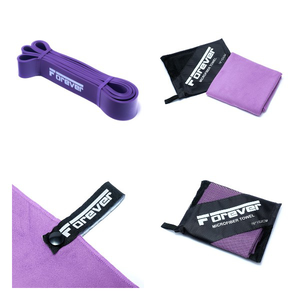 

Набор Резиновая петля для фитнеса Forever Фиолетовая (16-38 кг) + Полотенце из микрофибры для спорта, фитнеса и путешествий 76х152 см - FOREVER - Фиолетовое