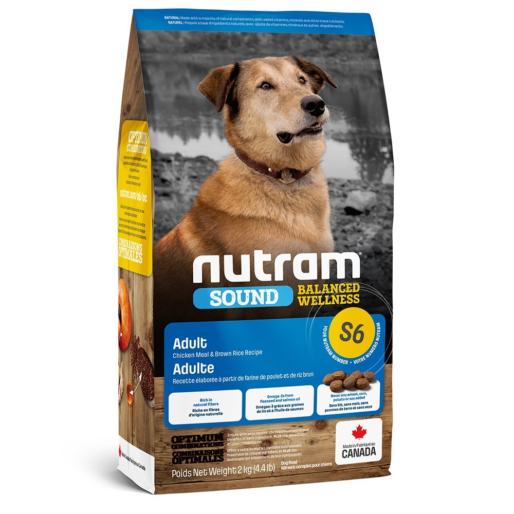 

Сухой корм Nutram S6 Adult Dog для взрослых собак всех пород курица и рис 2 кг