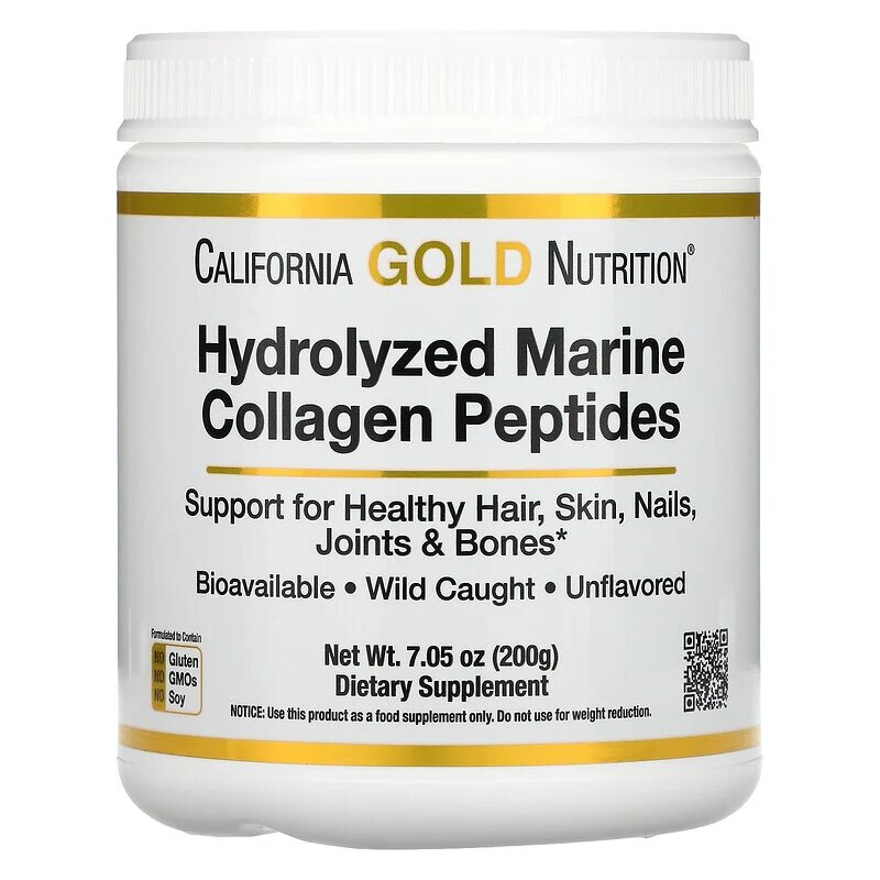 

California Gold Nutrition Hydrolyzed Marine Collagen Peptides 200 г (4384303742)