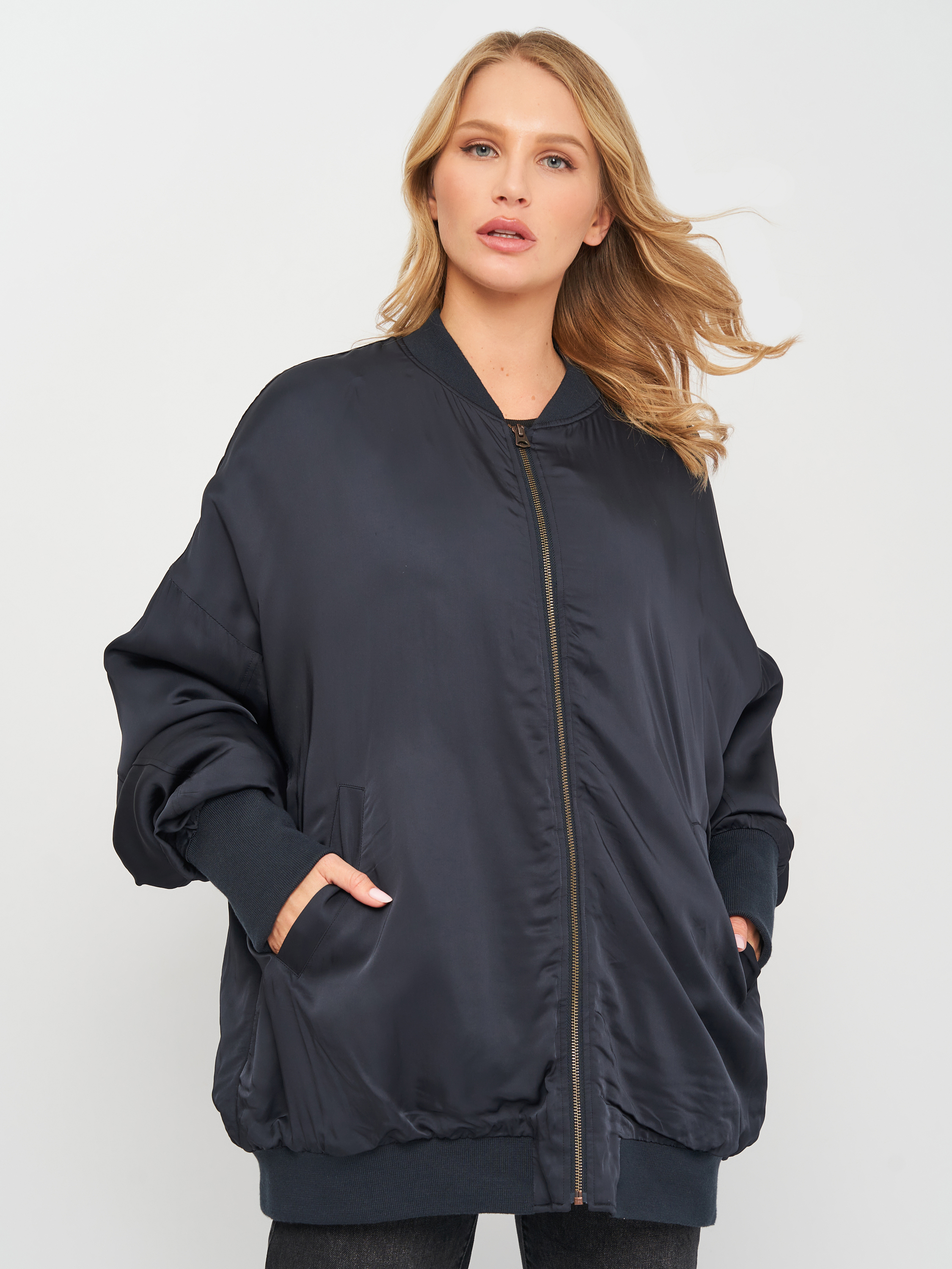 

Бомбер H&M XAZ053127XONV 42 Темно-синий