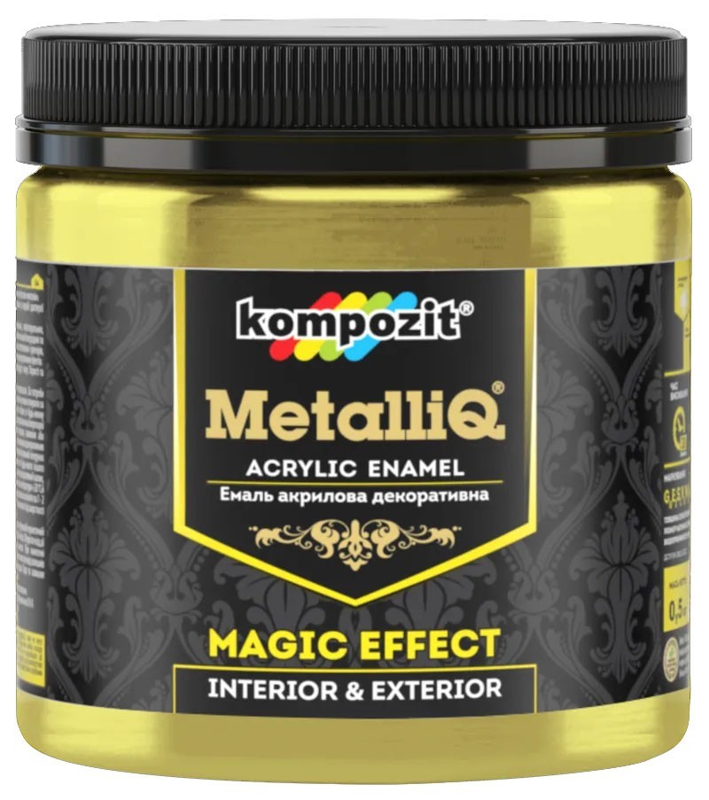

Емаль акрилова METALLIQ KOMPOZIT Срібло 0,9кг