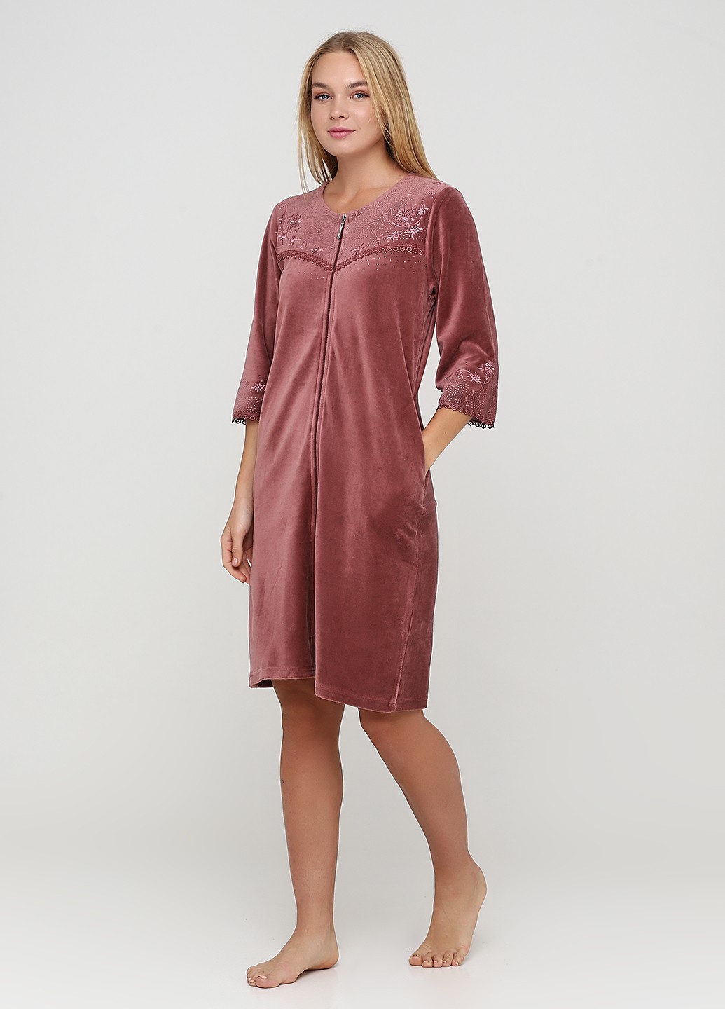 

Халат Romeo Life  темно-розовый 3571, Халат Romeo Life 4XL темно-розовый 3571