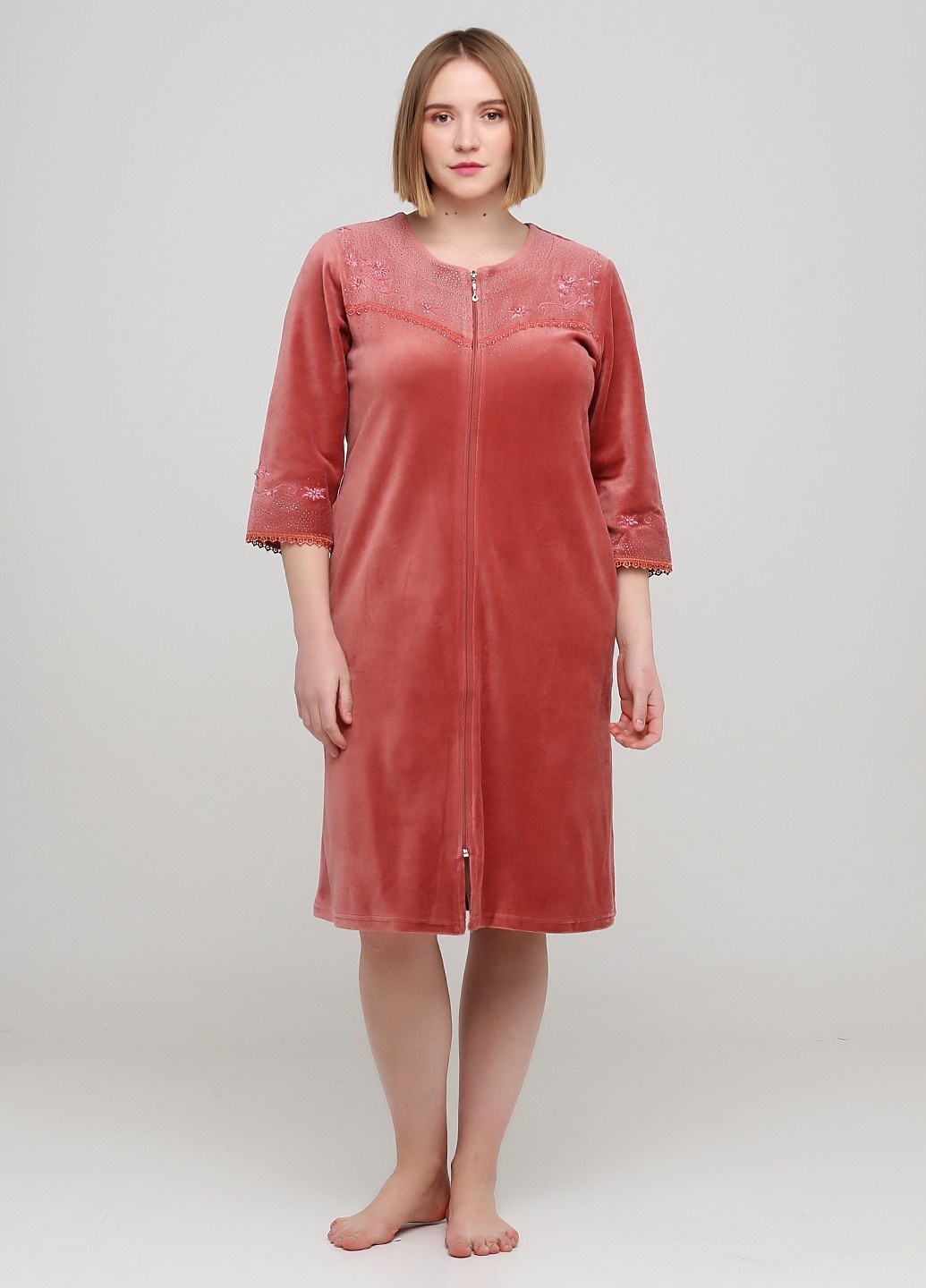 

Халат Romeo Life  терракотовый 3571-38, Халат Romeo Life 2XL терракотовый 3571-38