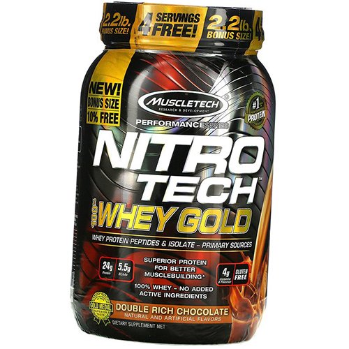 

Протеин, Nitro-Tech Whey Gold, Muscle Tech 998г Двойной шоколад (29098017)