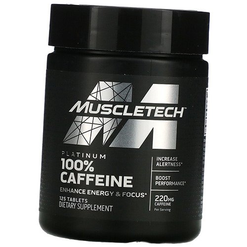 

Кофеин, Platinum 100% Caffeine, Muscle Tech 125таб (17098001)