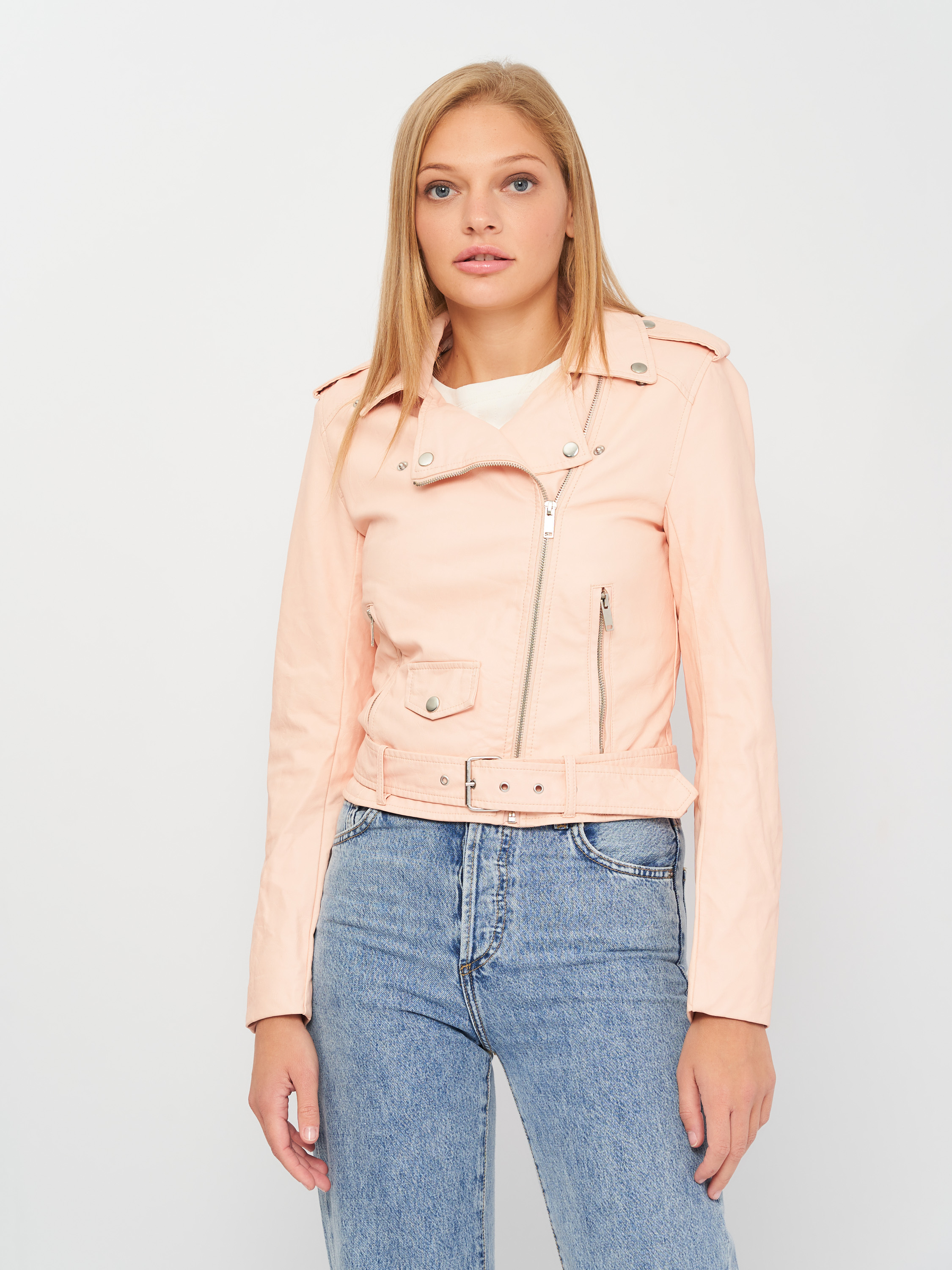 

Куртка из искусственной кожи Missguided XAZ183247LDAZ 38 Розовая