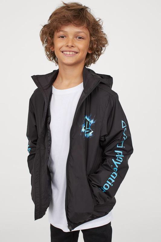 

Куртка-вітровка H&M пх5687 чорний 134-140