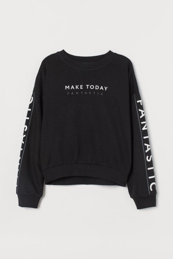 

Кофта світшот H&M пд4324 чорний 146-152