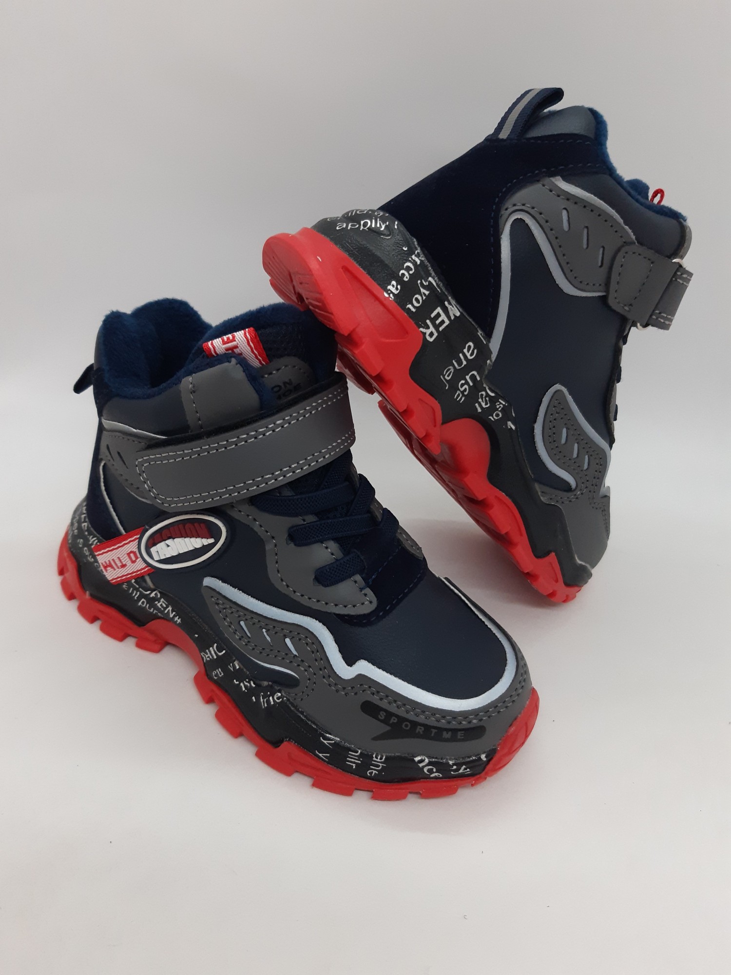 

Демисезонные ботинки Jong Golf синие c красным утепленные хайтопы BM-0065 29 р 18,7 см