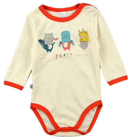 

Боди-реглан детский SMIL 102435/1 68 см кремовый