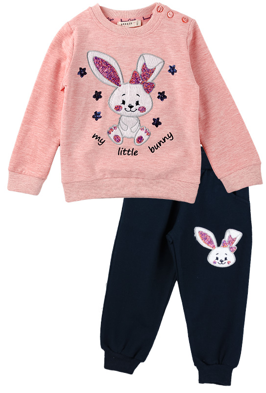 

Комплект для девочки BREEZE 13701 92 см персиковый меланж/темно-синий