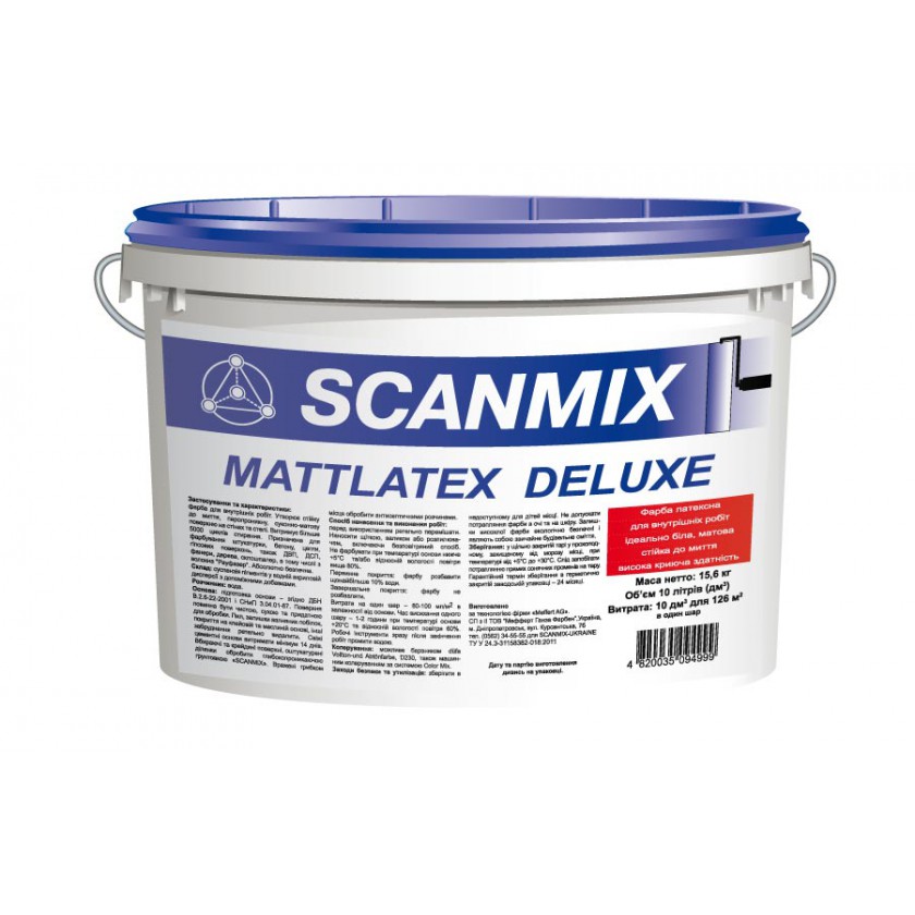 

Латексная краска Scanmix MATTLATEX DELUXE матовая