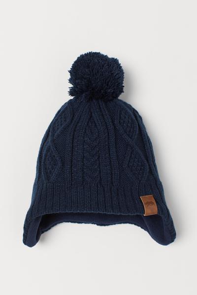 

Шапка на флисовой подкладке H&M 134/152 (53-55) Темно-синий