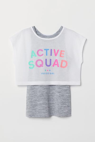 

Двухслойная спортивная футболка H&M 146/152 (150/76) Белый /Активный состав