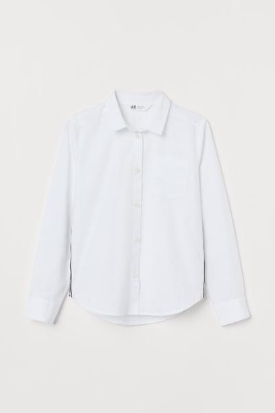 

Хлопковая рубашка H&M 146 (145/72) Белый/Нью-Йорк