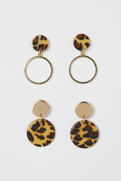

Серьги, 2 пары H&M ONE SIZE Золотистый