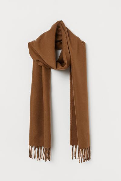 

Тканый шарф H&M 180х35 Коричневый