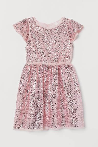 

Тюлевое платье с пайетками H&M 128 (130/64) Пудрово-розовый
