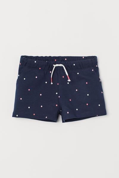 

Шорты из хлопкового трикотажа H&M 92 (90/50) Темно-синий/Горошек