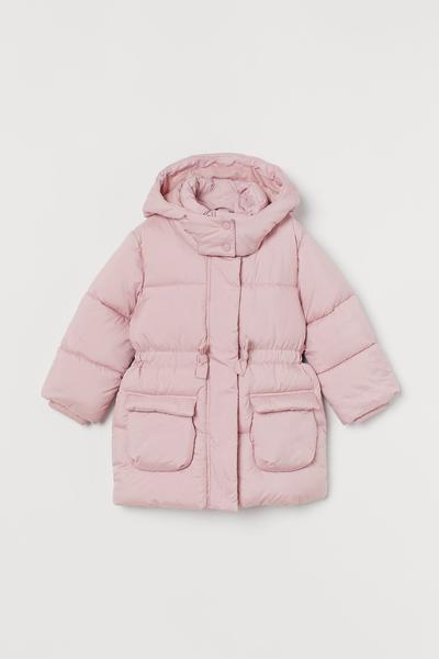 

Утепленное пальто с капюшоном H&M 110 (110/60) Светло-розовый