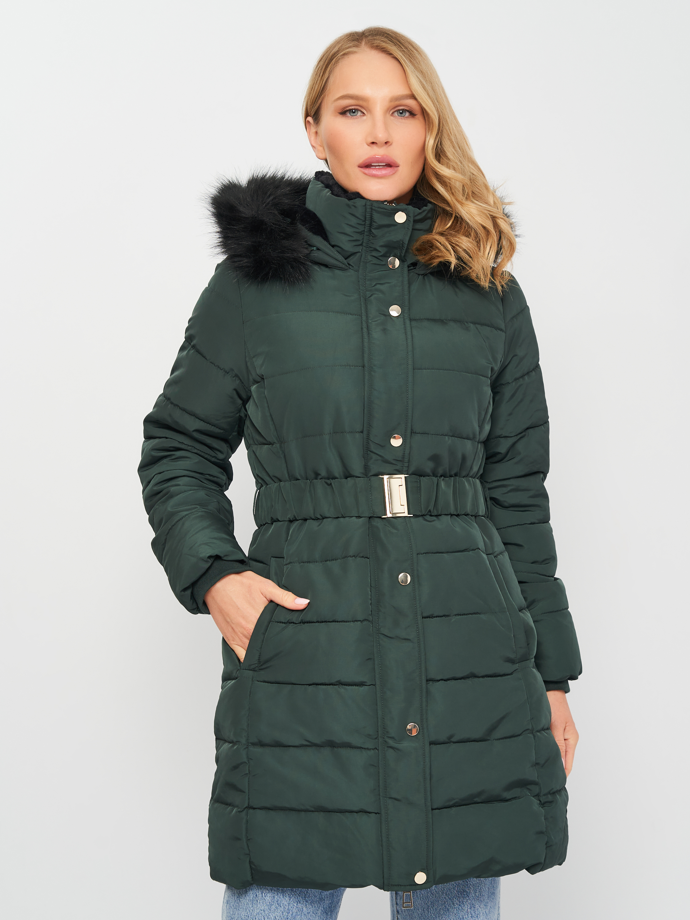 

Зимняя куртка Stradivarius XAZ284097TCBL M Изумрудная