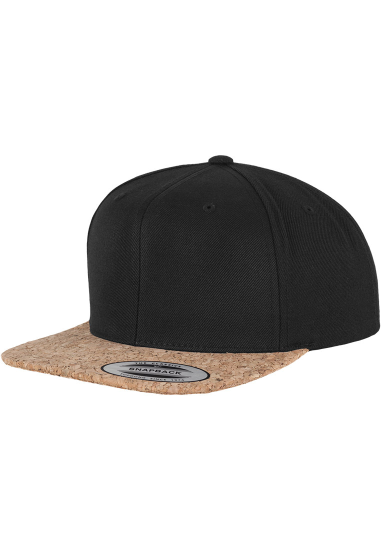 

Классический Snapback Yupoong черный с пробковым козырьком, Классический Snapback Yupoong черный с пробковым козырьком One Size