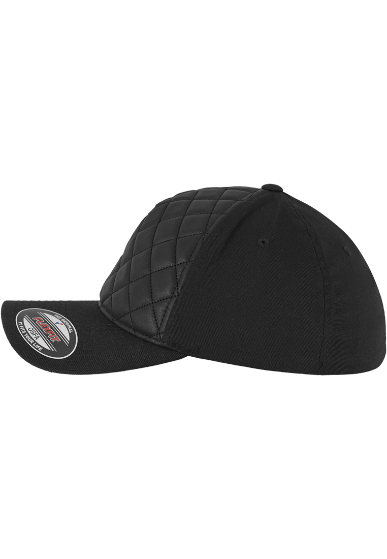 

Кепка Flexfit full cap черная с кожаным фронтом L-XL (58-61 см)
