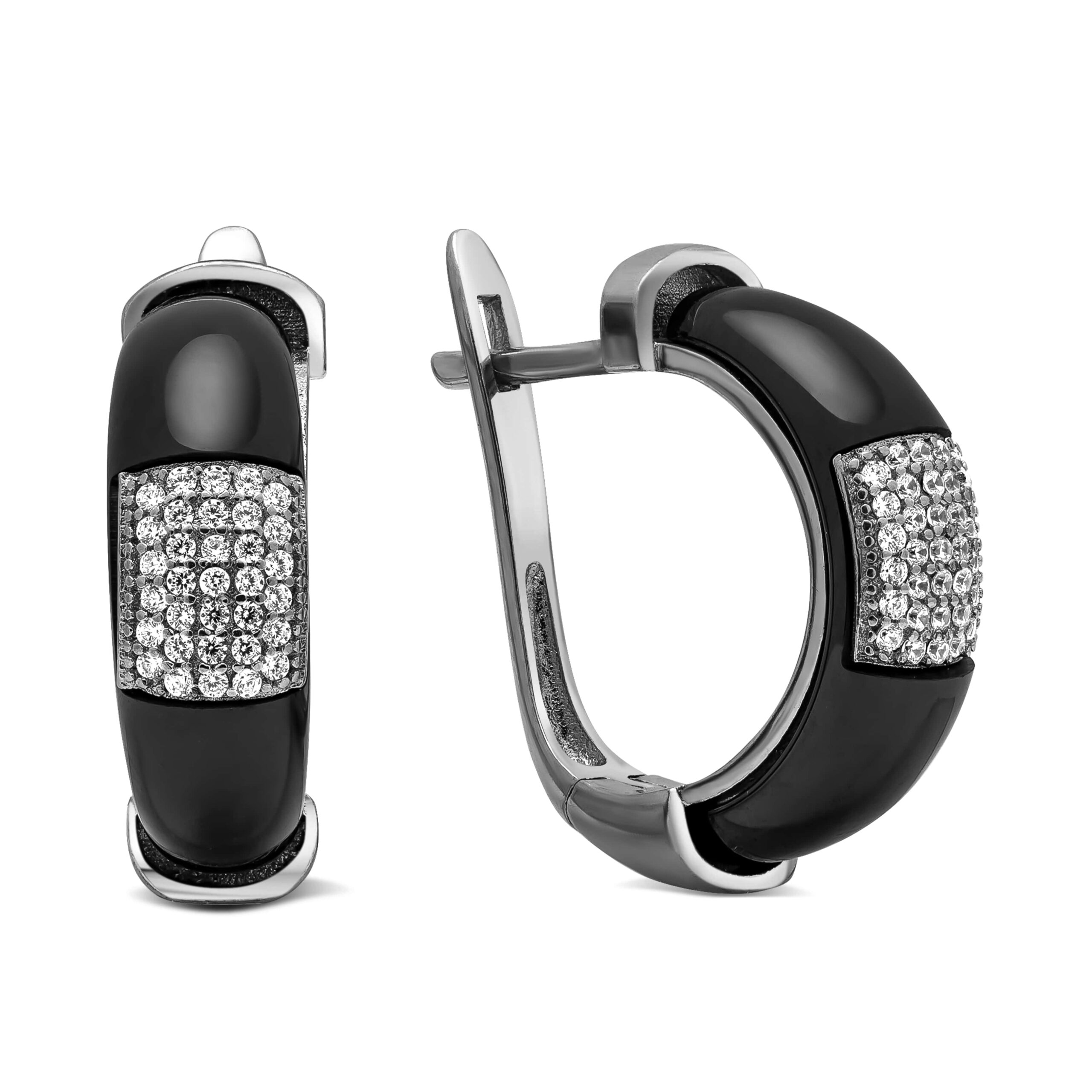 

Серьги из керамики в серебре КАМЕЯ 22900922.312.SK2FK1007