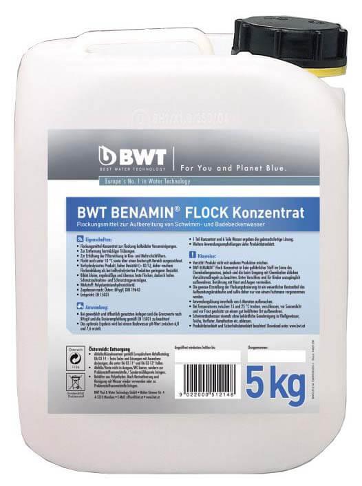 

Жидкое средство от мутной воды в бассейне BWT BENAMIN FLOCK KONZENTRAT 5 кг