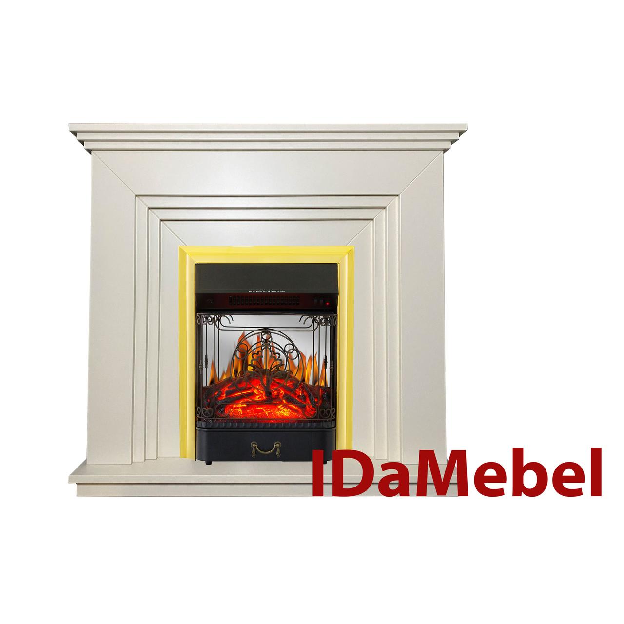 

Каминокомплект IDaMebel Gloria Белый Majestic Brass