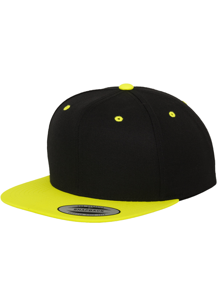 

Кепка Classic Snapback Flexfit универсальная черно-желтая One Size