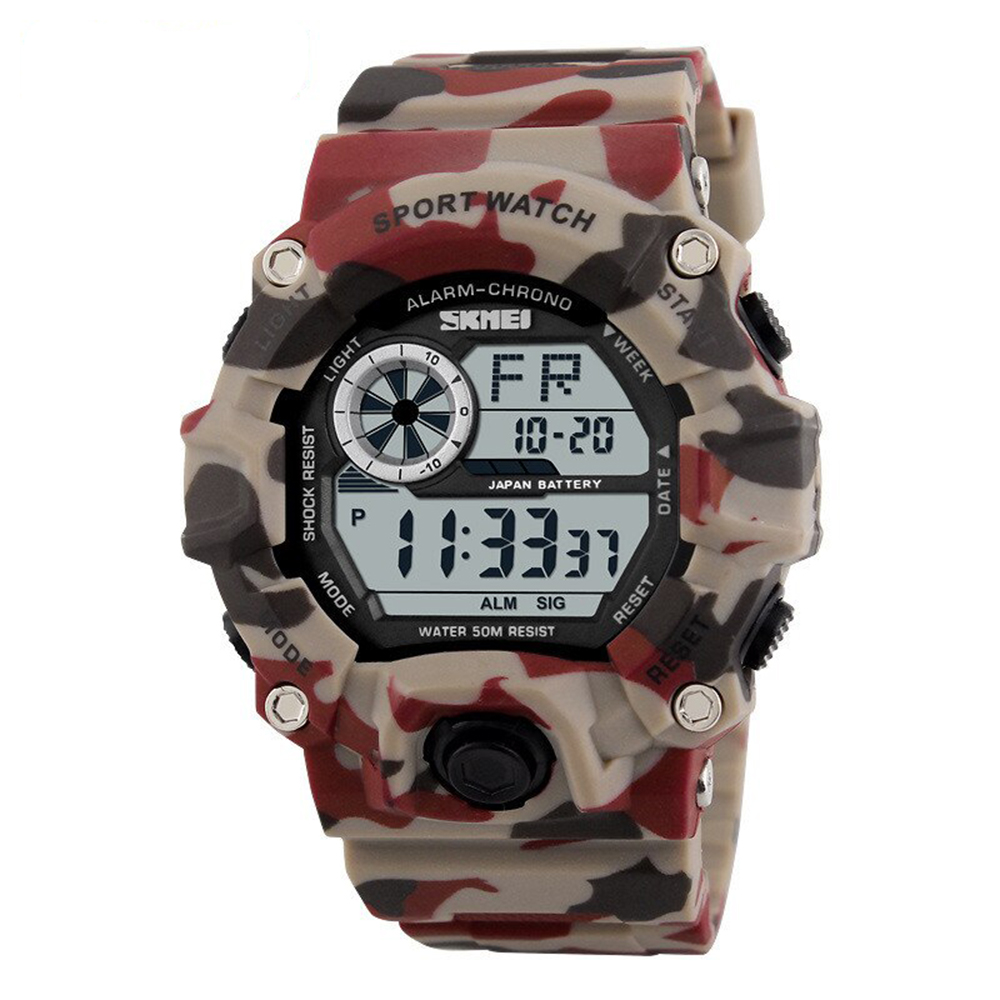 

Мужские часы Skmei 1019 Red Camouflage BOX