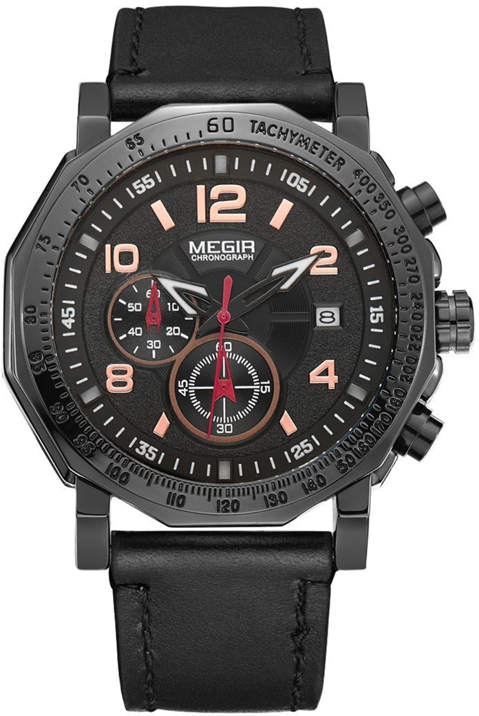 

Мужские часы Megir Black MG2048 (ML2048G-BK-1N0)