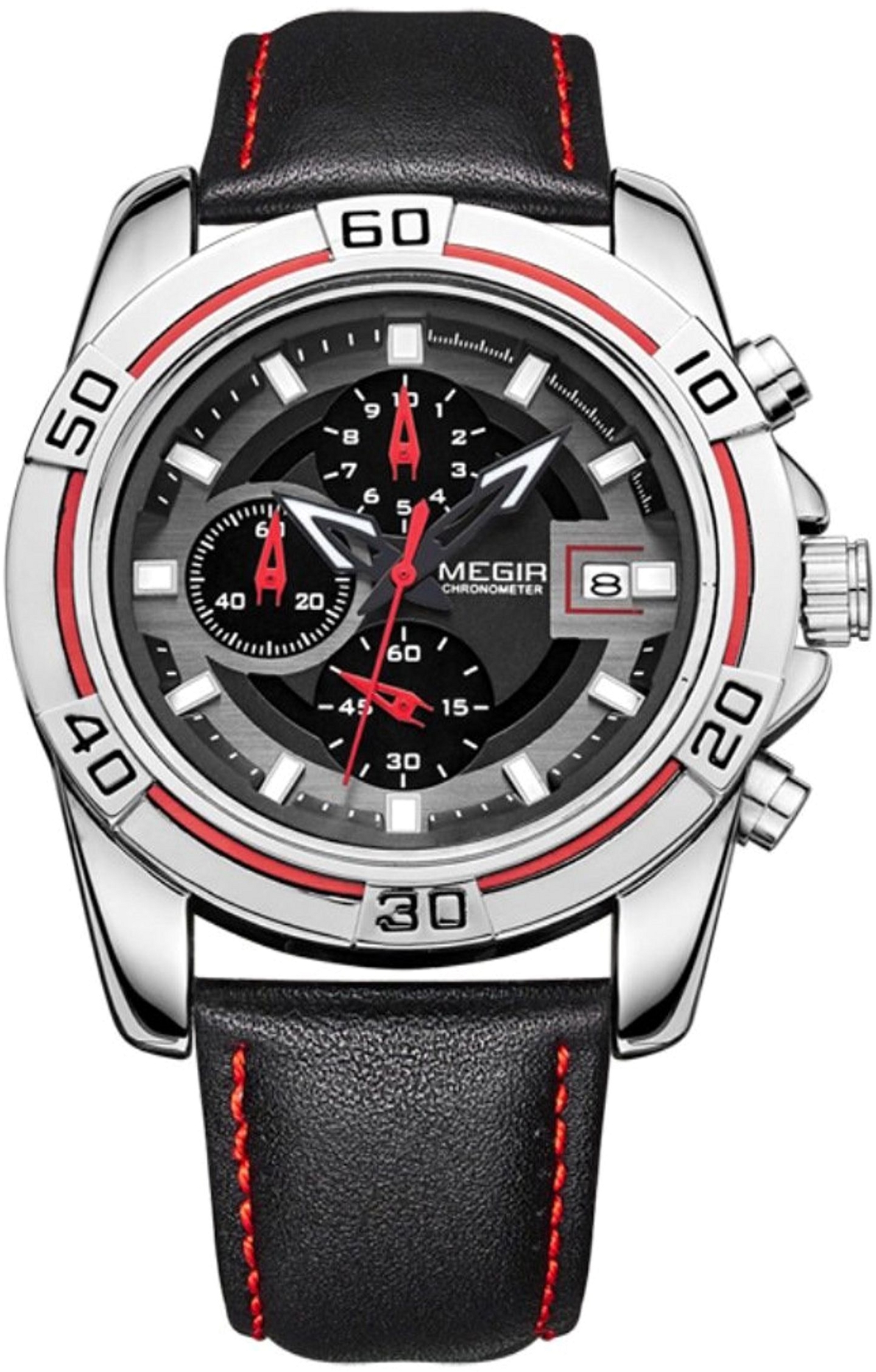 

Мужские часы Megir Silver Black MG2023 (ML2023GBK-1)