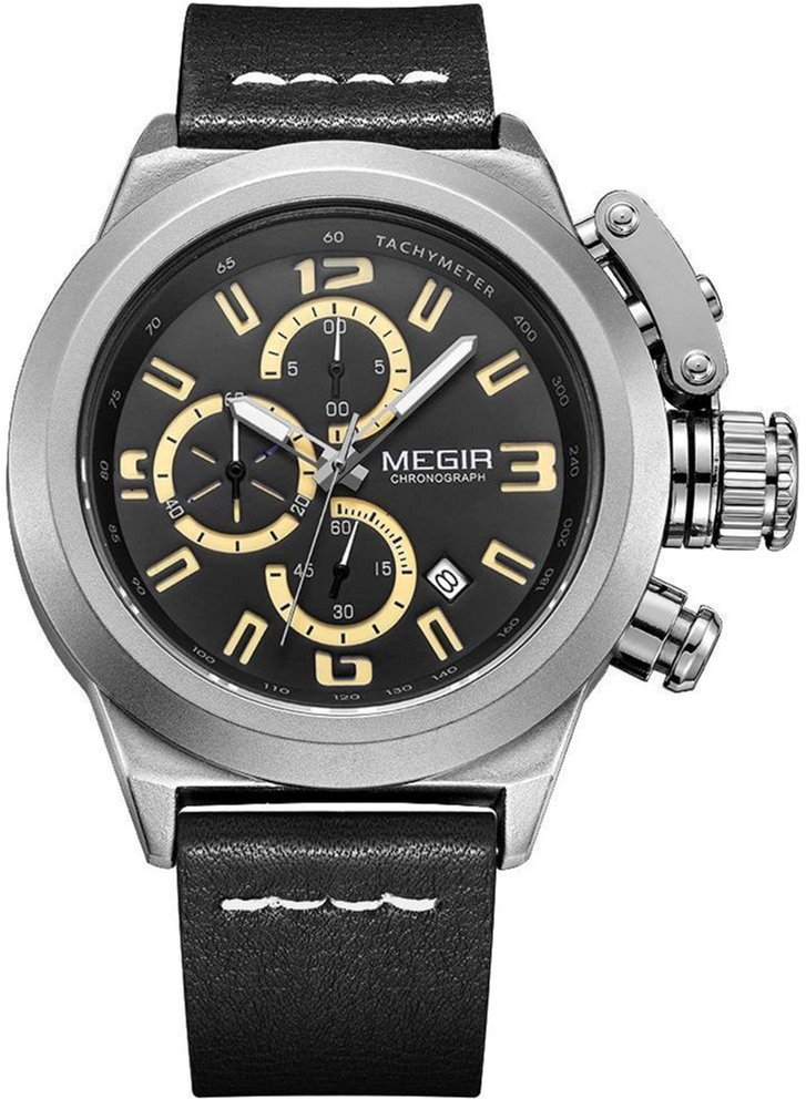 

Мужские часы Megir Silver Black MG2029 (ML2029GBK-1)