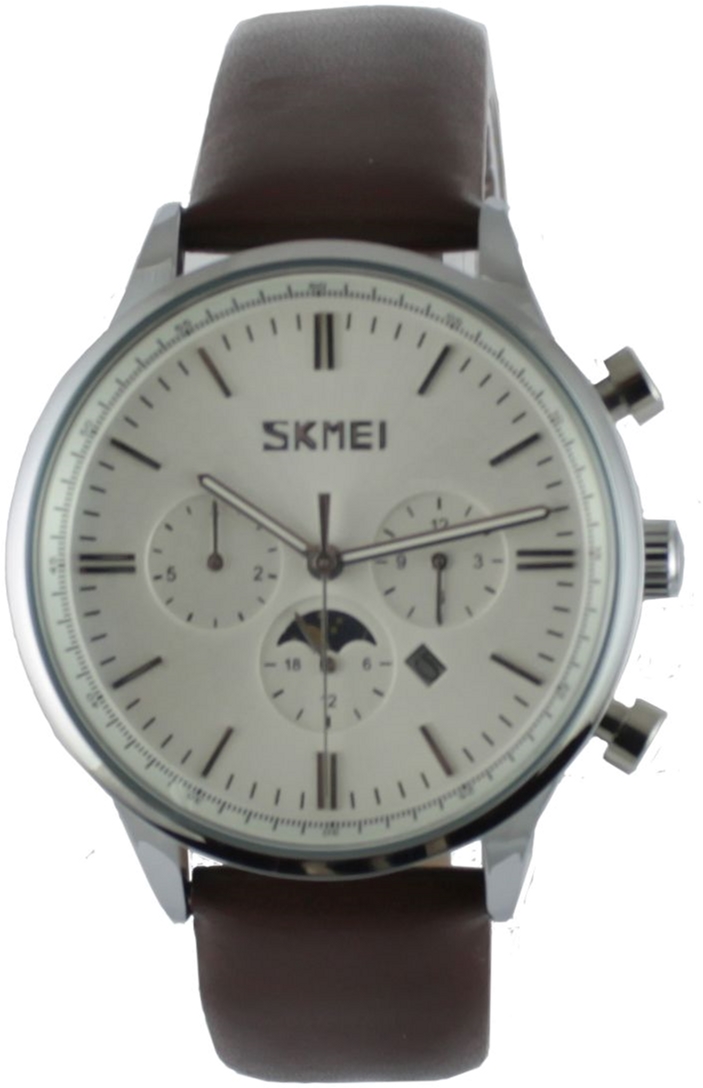 

Мужские часы Skmei 9117 Silver Case White Dail BOX