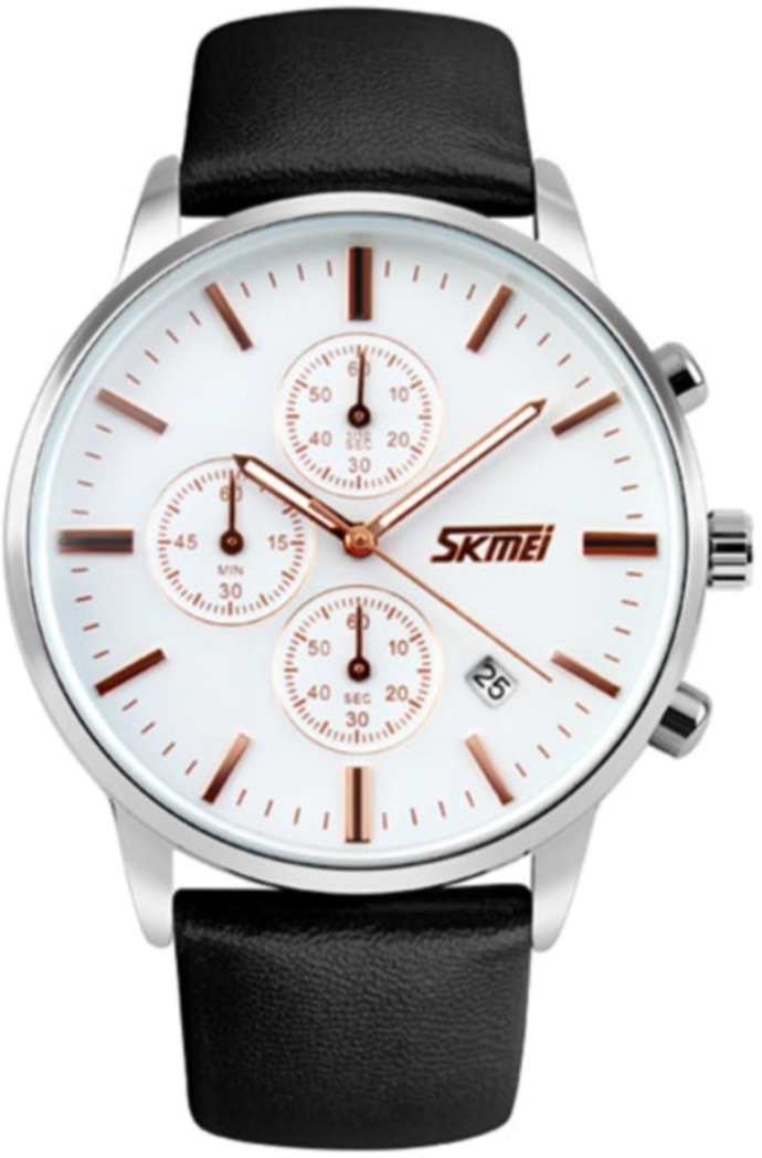 

Мужские часы Skmei 9103 White Dail Black Strap BOX