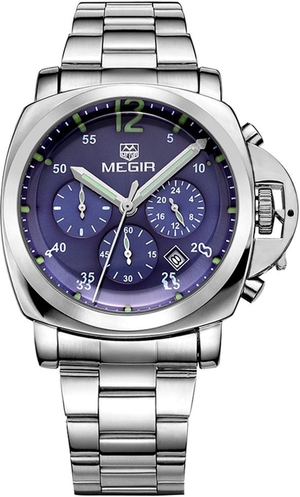 

Мужские часы Megir Silver Blue Silver MG3006 SS (MS3006G-2)