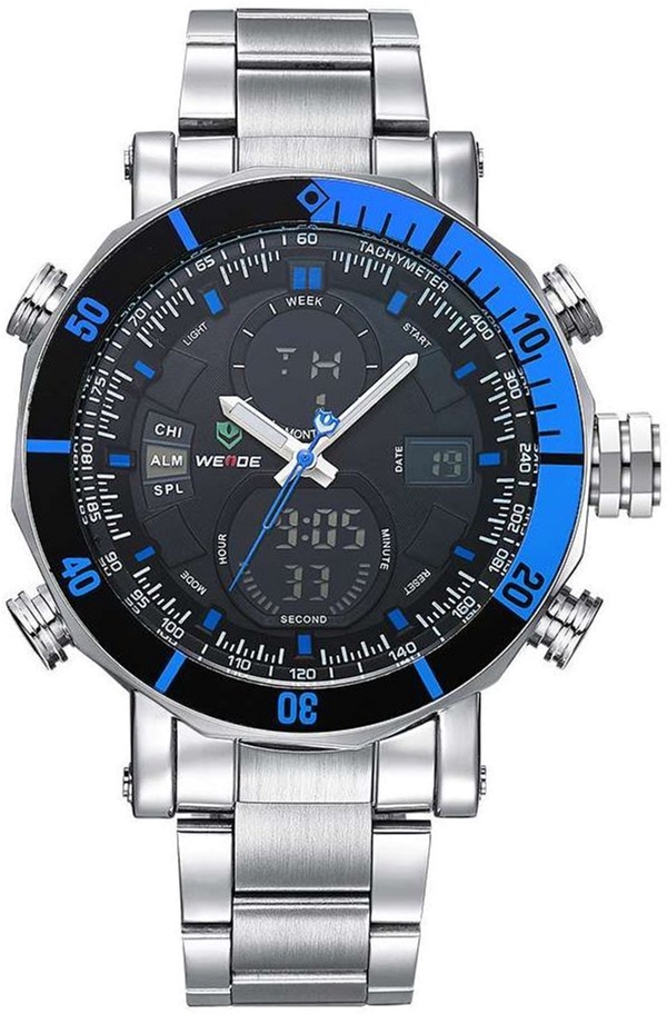

Мужские часы Weide Blue WH5203-6C SS (WH5203-6C)