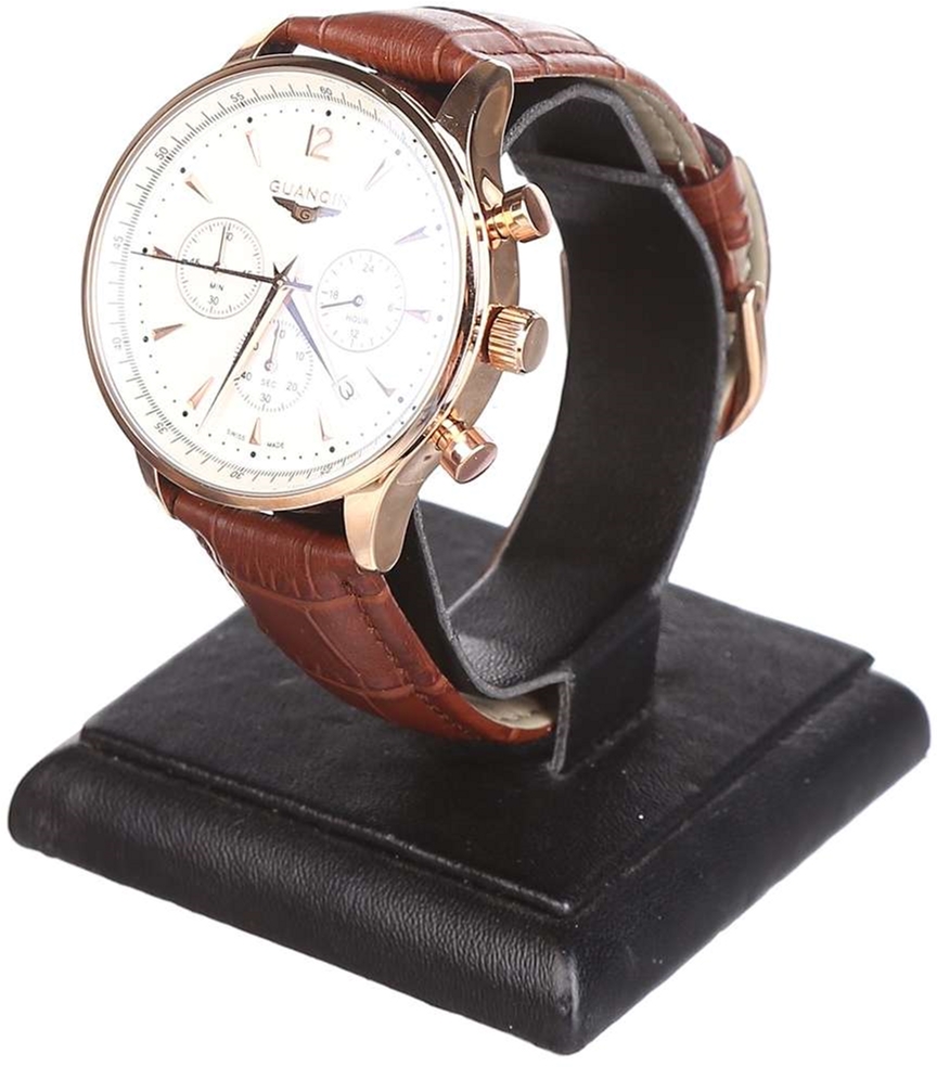 

Мужские часы Guanqin Gold-White-Brown GQ001 CL
