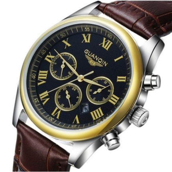 

Мужские часы Guanqin Gold-Black-Brown GQ25 CL