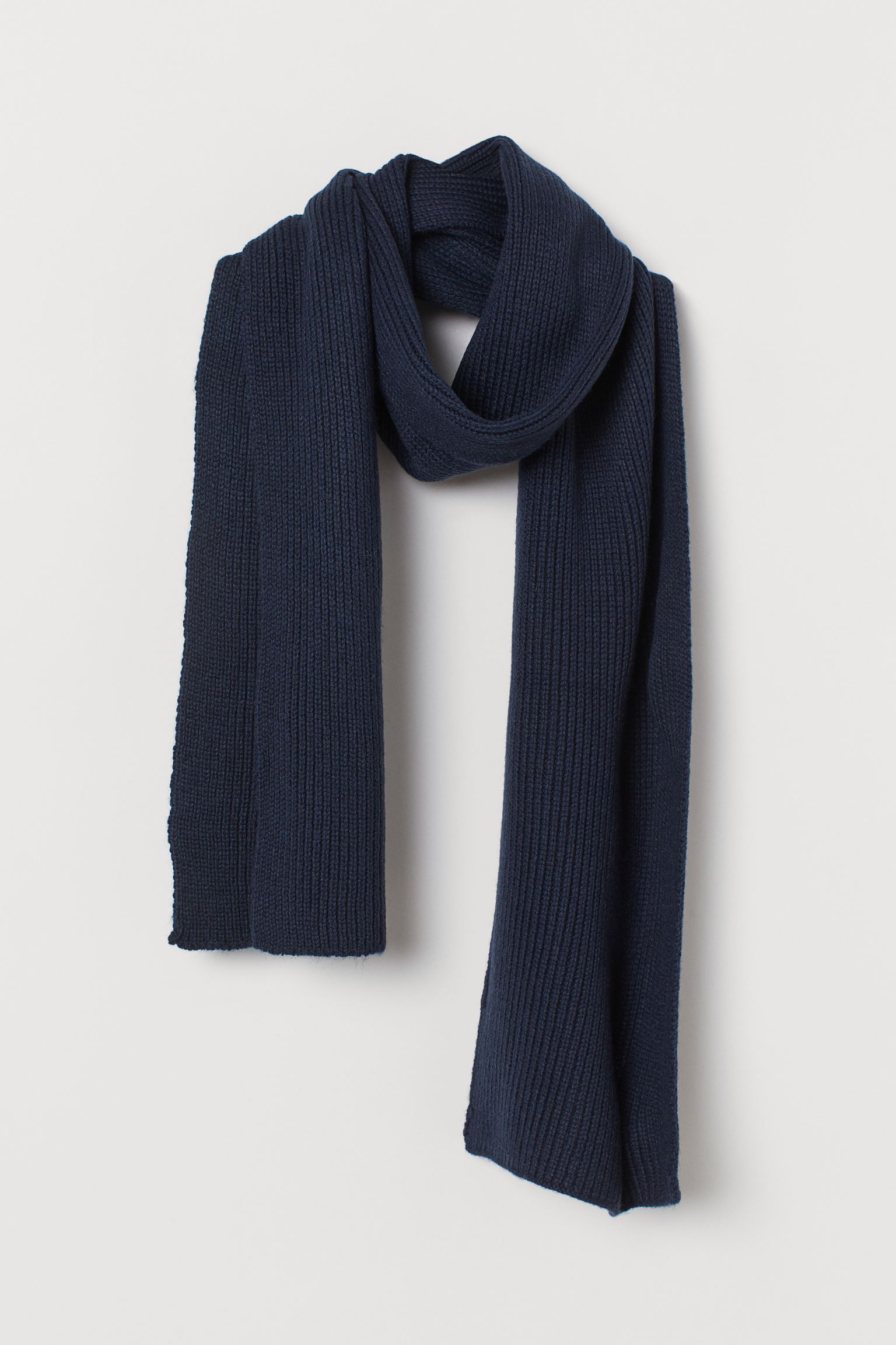 

Шарф H&M 170х25см темно синий 8097427450